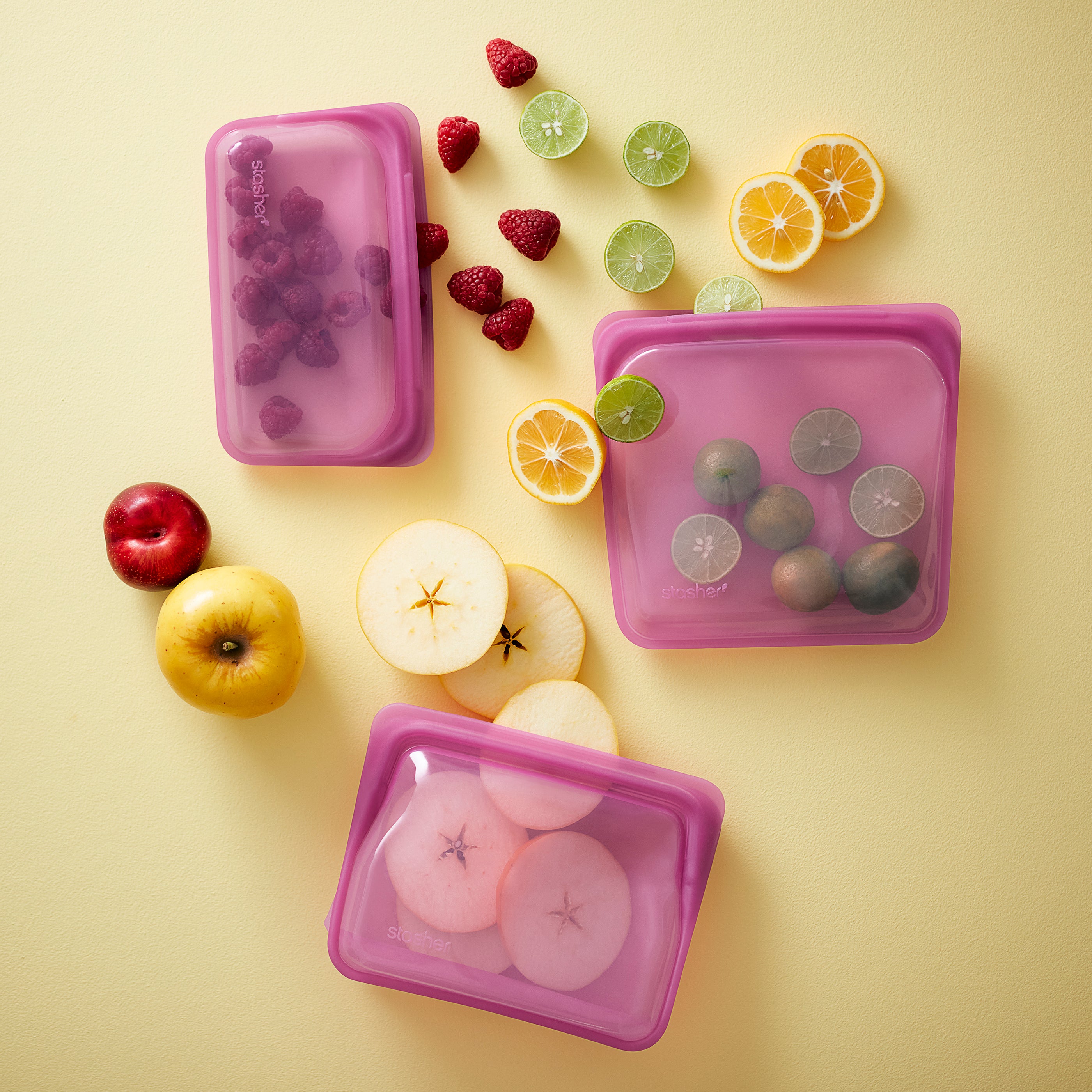 plum: Reusable Silicone Stasher Stand Up Mini Bag