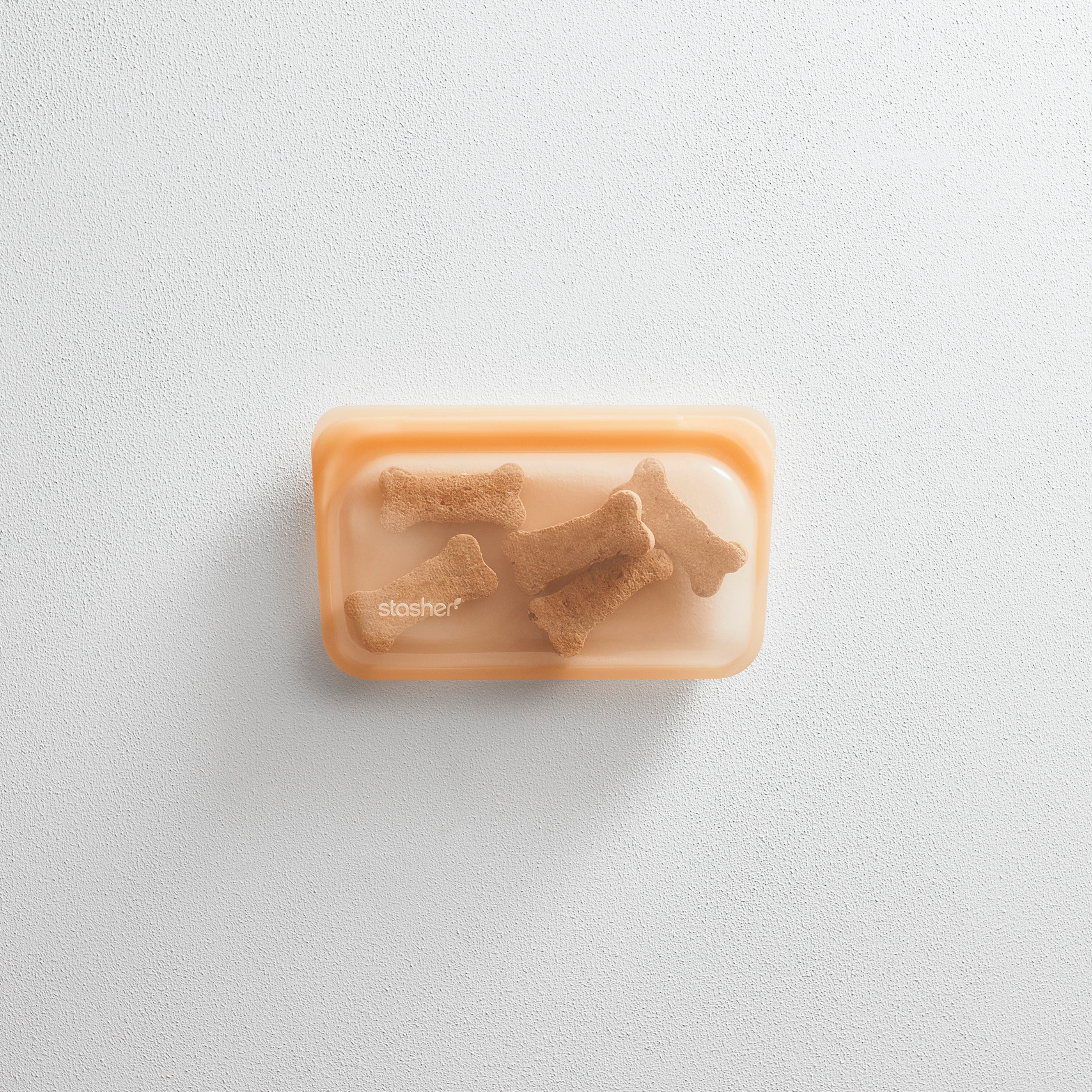 orange: Reusable Silicone Stasher Snack Bag