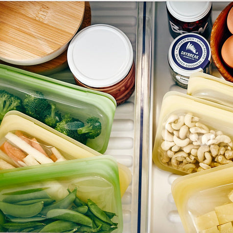 green: Reusable Silicone Stasher Snack Bag