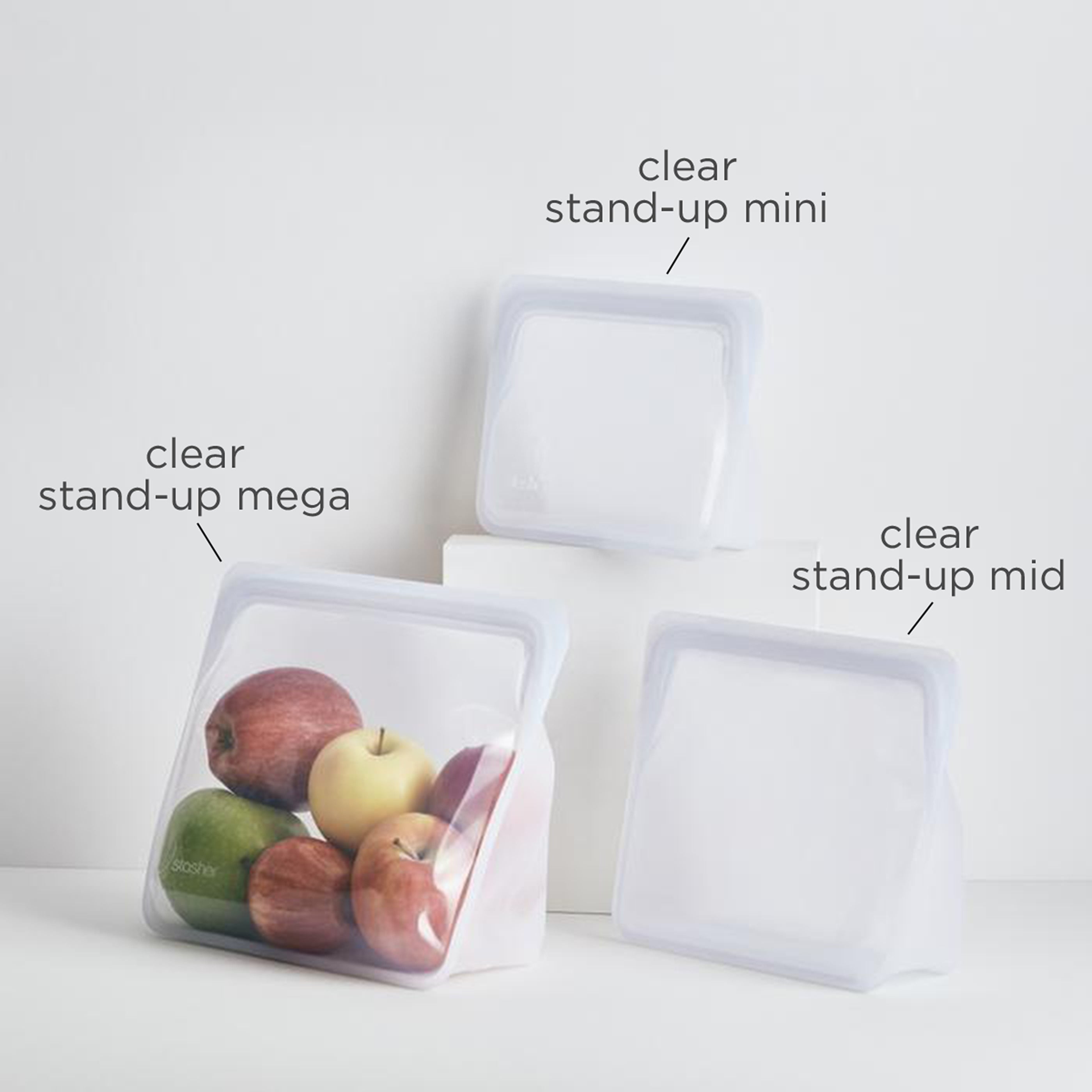 Stasher Reusable Bags Starter Set - 3pk - Clear : Target